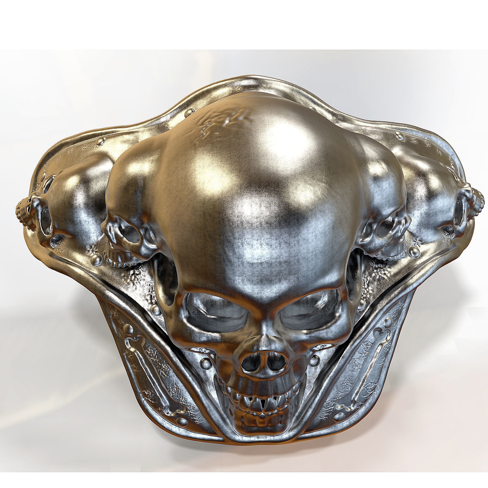 Mortis 2 versions and shoulder pad 3D printable heads 3D print model_13