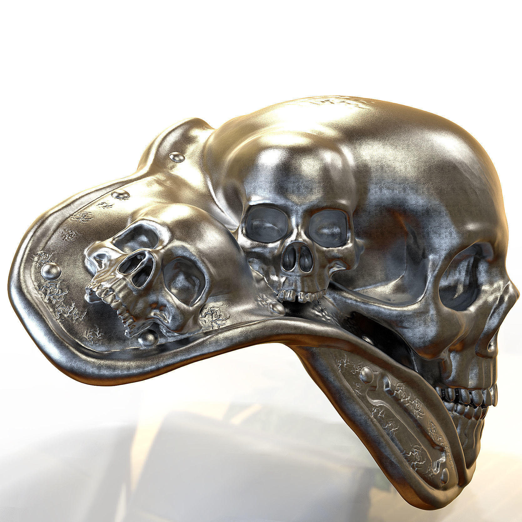 Mortis 2 versions and shoulder pad 3D printable heads 3D print model_14