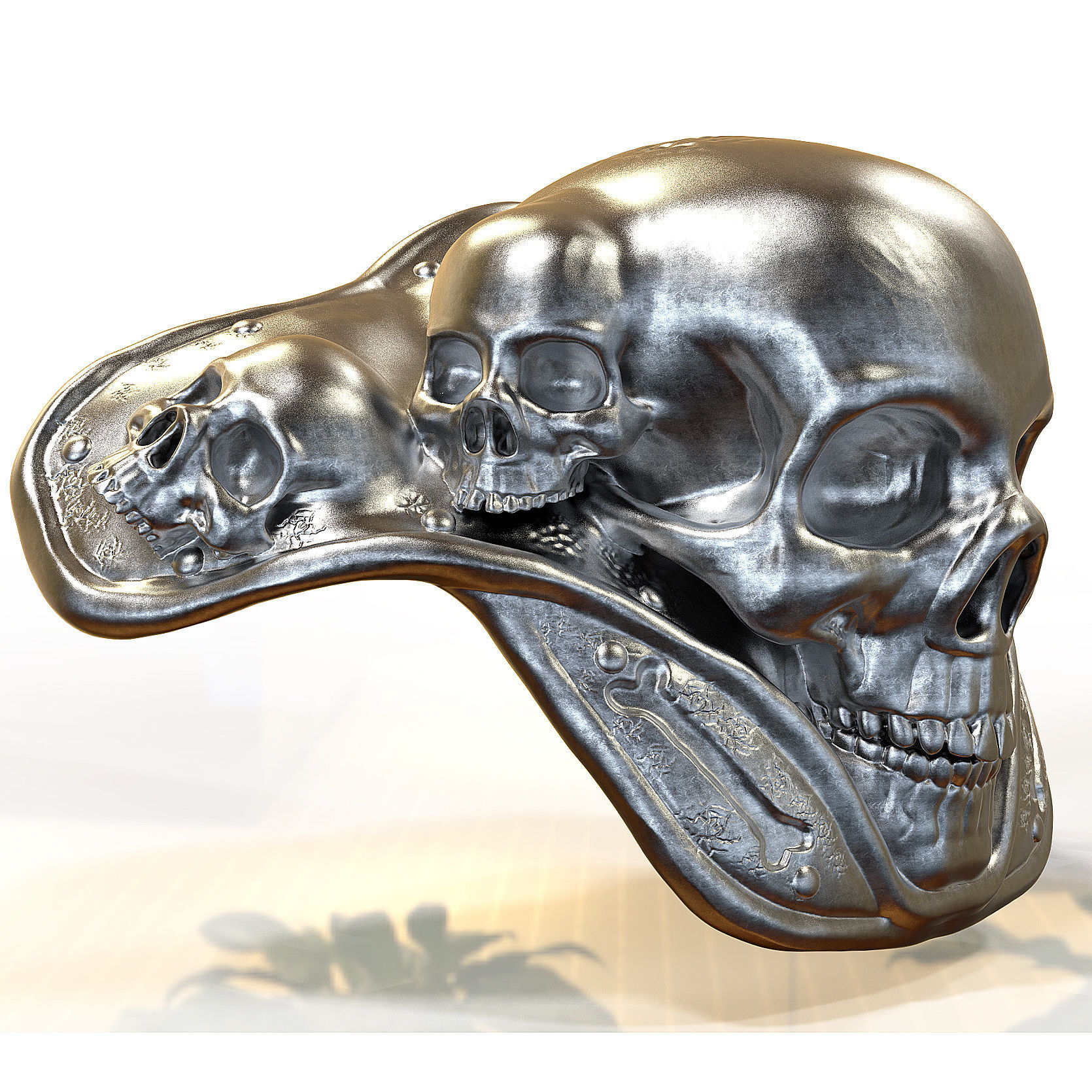 Mortis 2 versions and shoulder pad 3D printable heads 3D print model_3