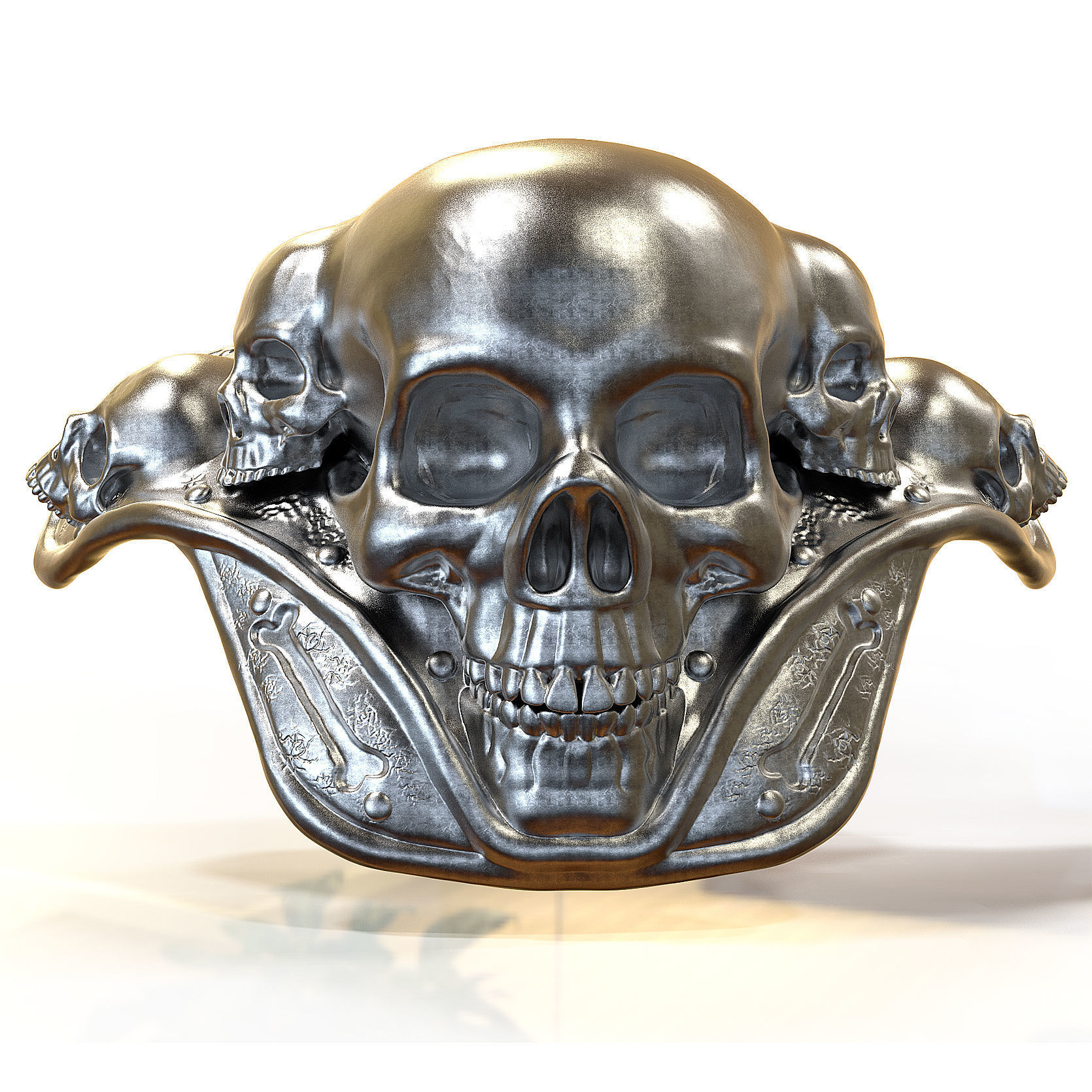 Mortis 2 versions and shoulder pad 3D printable heads 3D print model_15