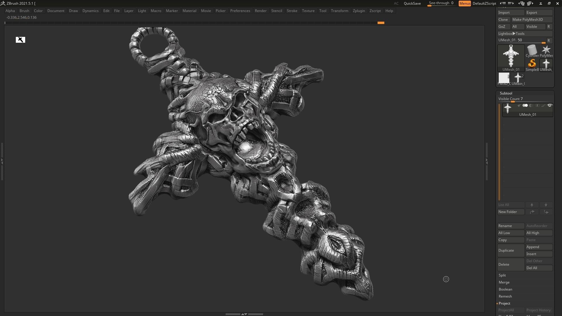 Skull cross Pendant 3d print model 14 3D print model_2