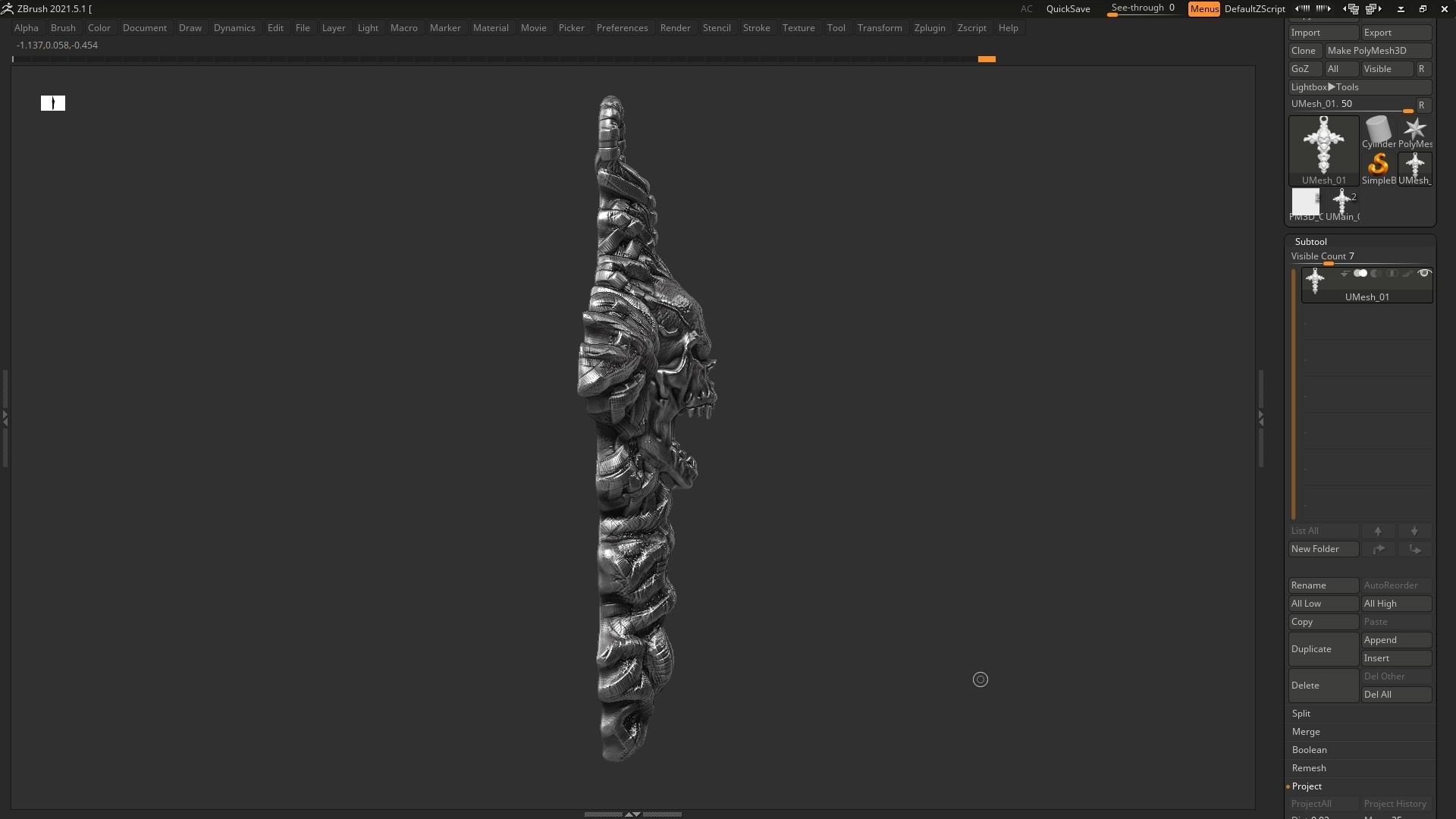 Skull cross Pendant 3d print model 14 3D print model_10