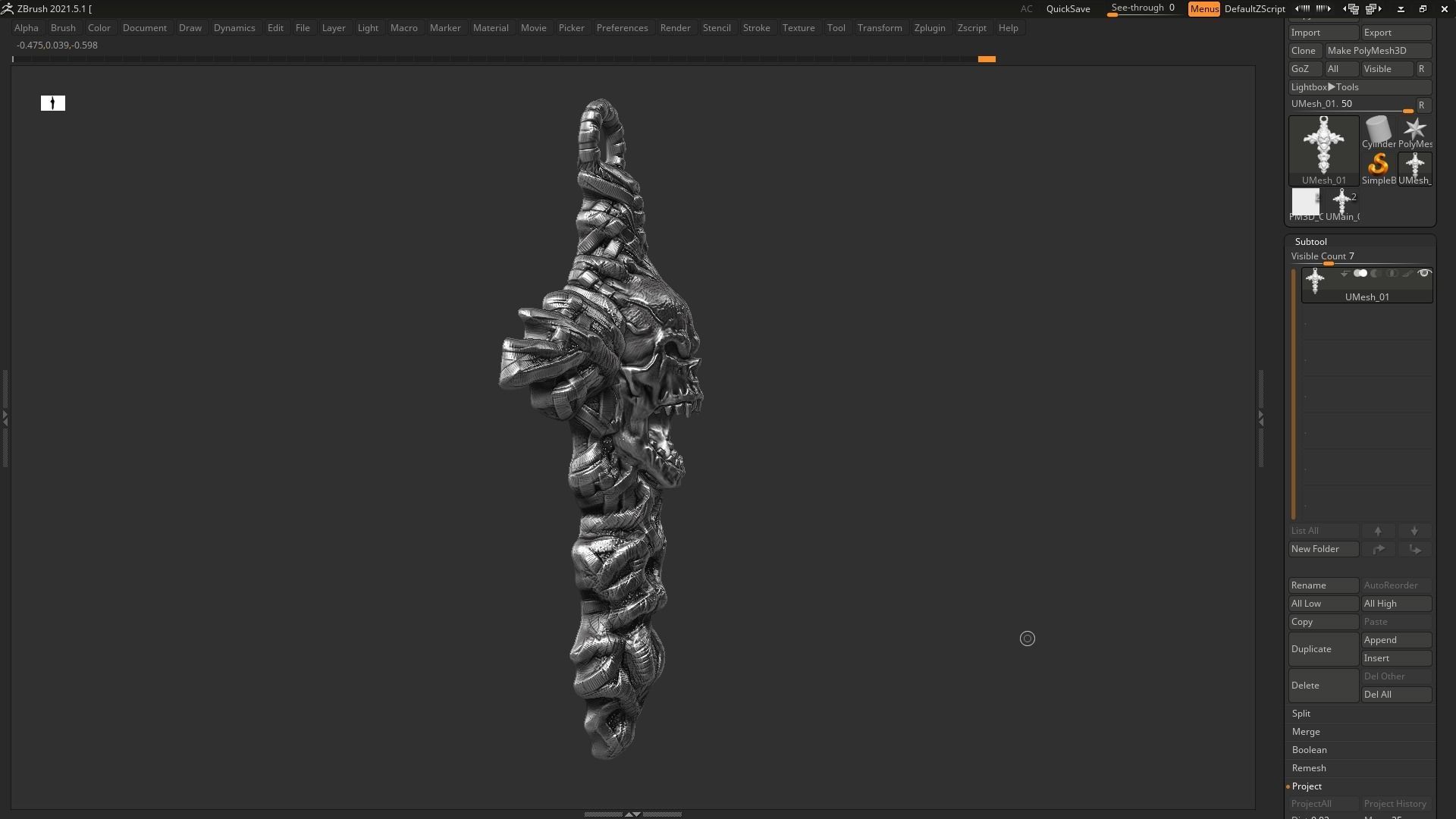 Skull cross Pendant 3d print model 14 3D print model_9