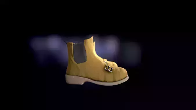 3D Low-Poly Chelsea Boots