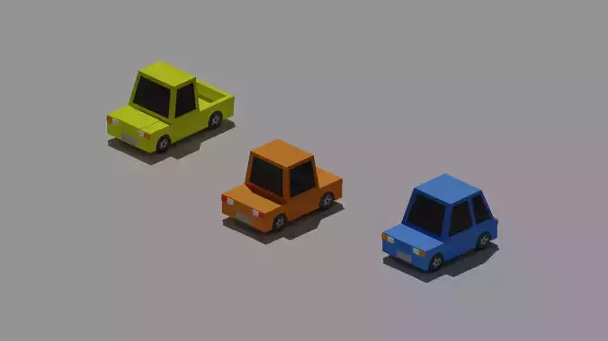 Low-Poly Cartoon Car Pack