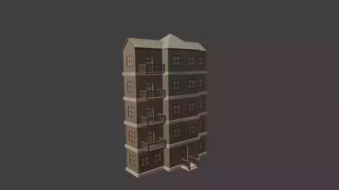 House Model 1 building with balconies and balconies
