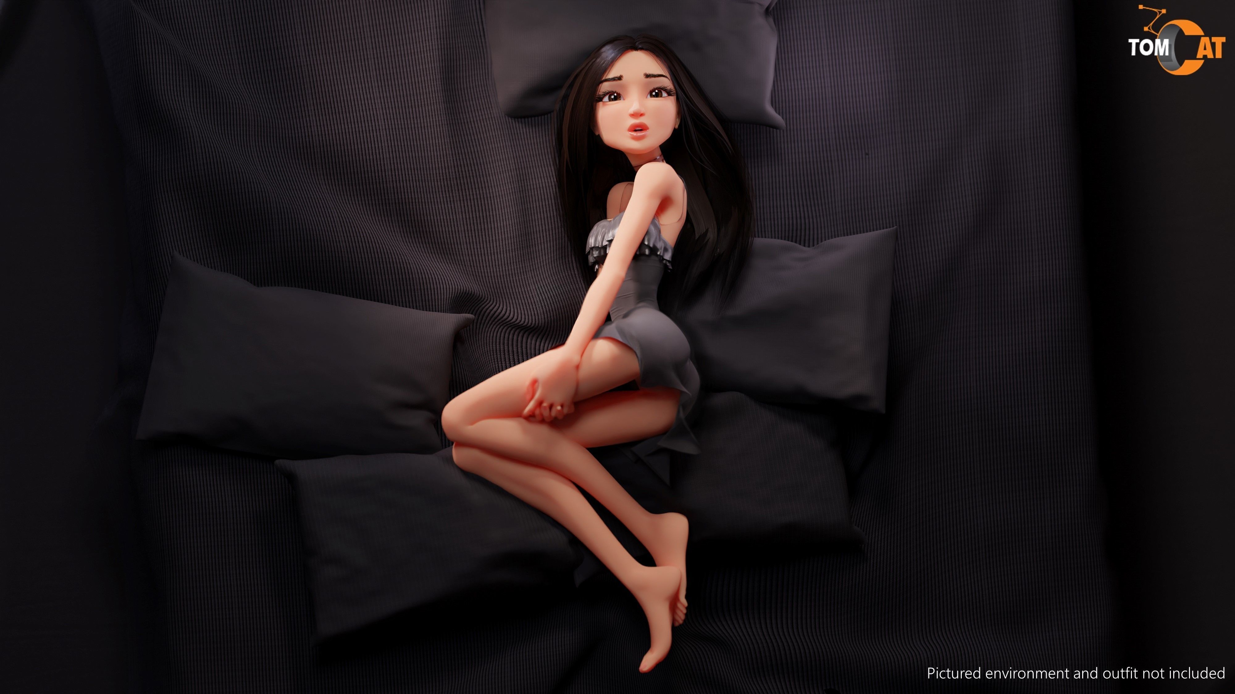 Ming-Mei Rigged Character for Blender and Vtubing  Low-poly 3D model_26