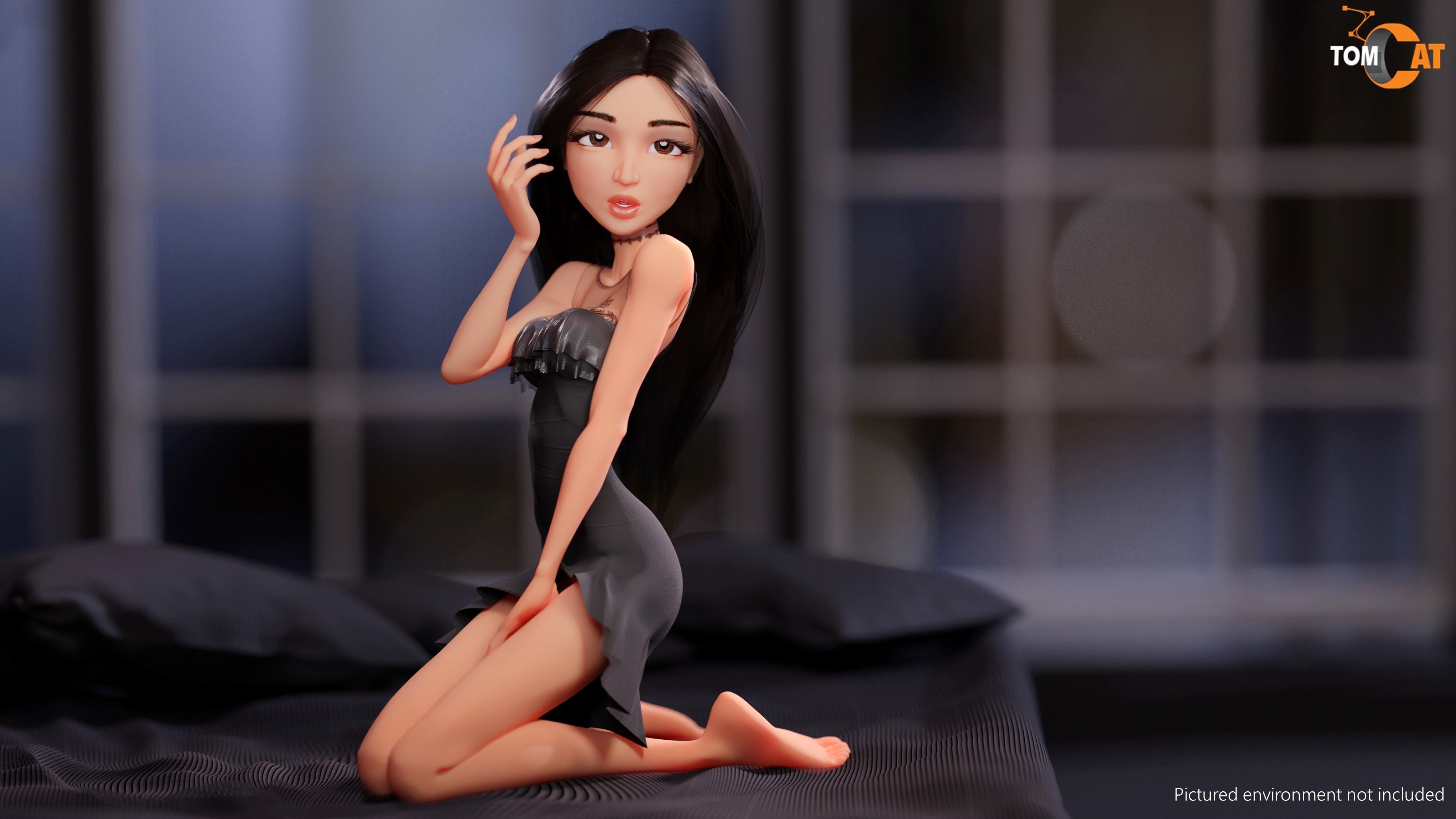 Ming-Mei Rigged Character for Blender and Vtubing  Low-poly 3D model_28
