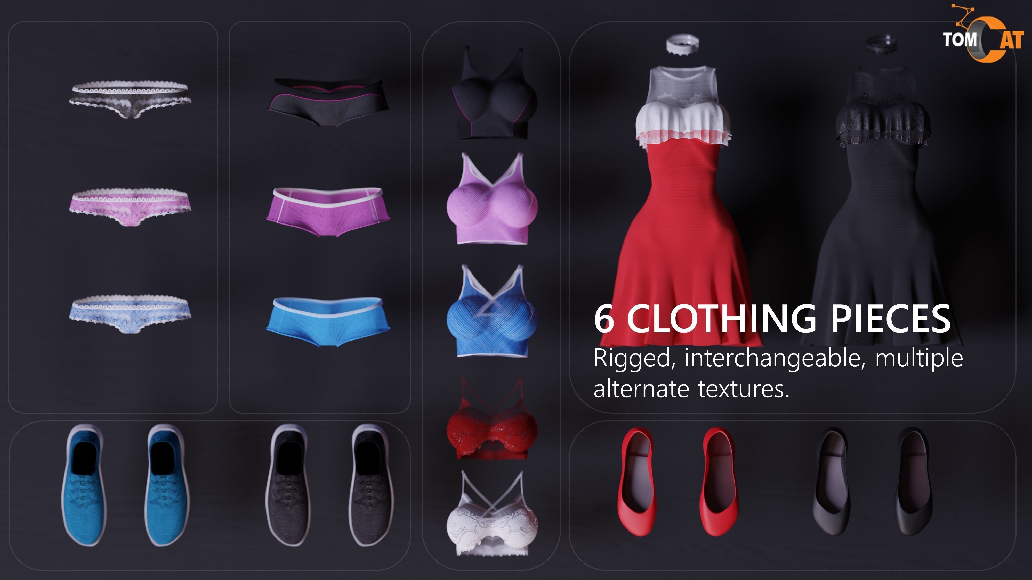 Ming-Mei Rigged Character for Blender and Vtubing  Low-poly 3D model_15