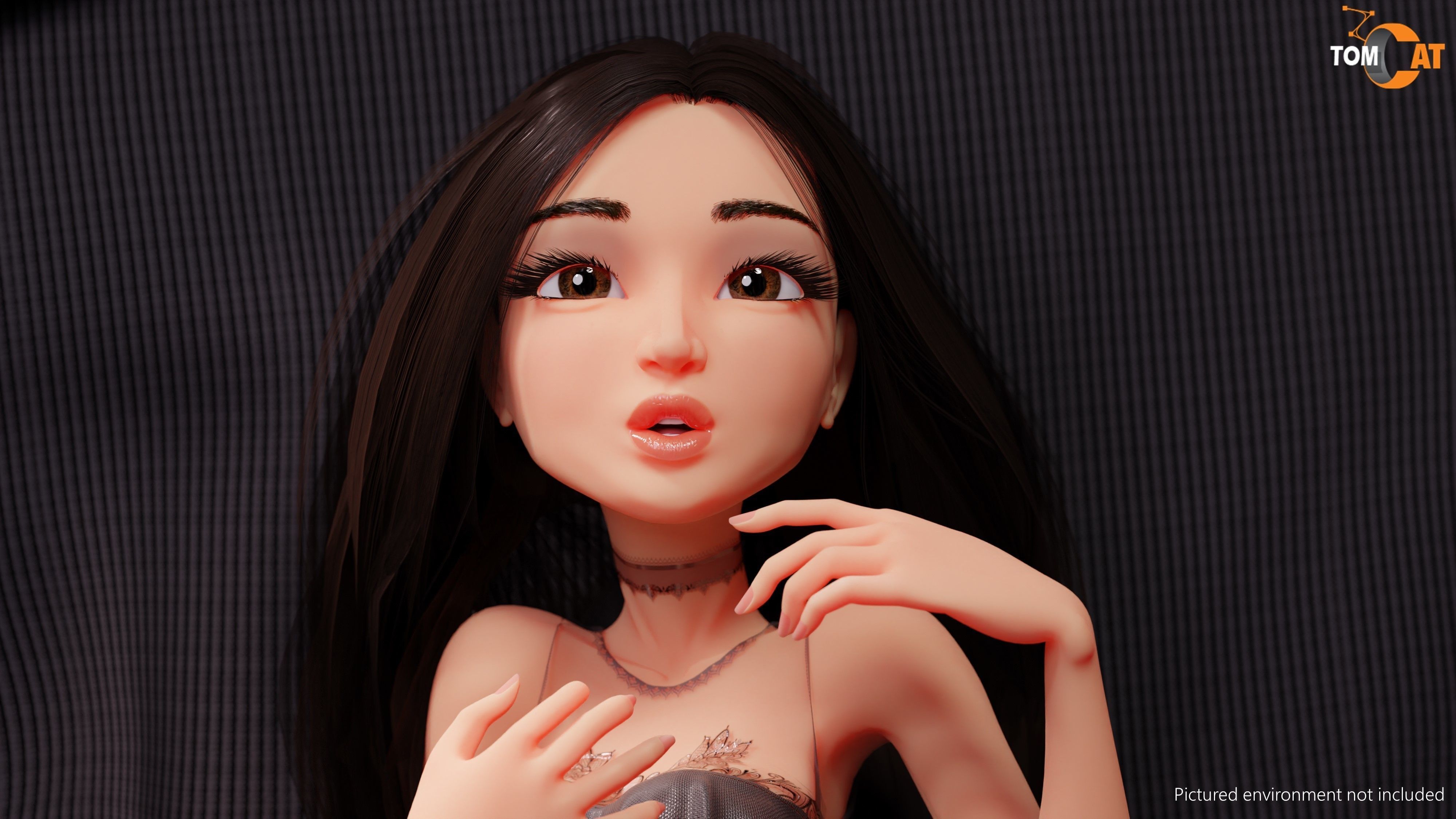 Ming-Mei Rigged Character for Blender and Vtubing  Low-poly 3D model_21