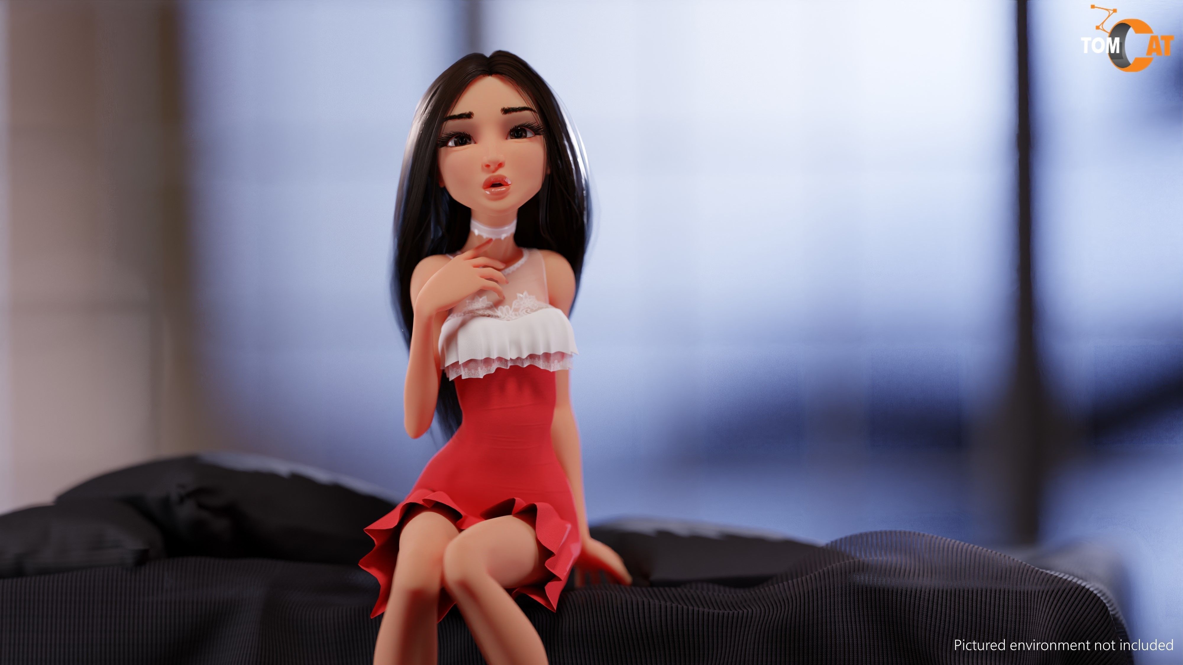 Ming-Mei Rigged Character for Blender and Vtubing  Low-poly 3D model_25