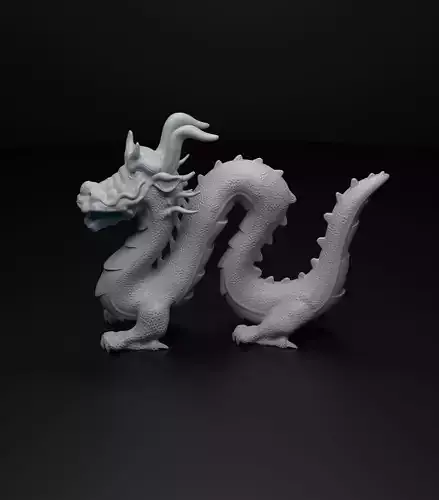 Chinese dragon figurine intended for 3D printing
