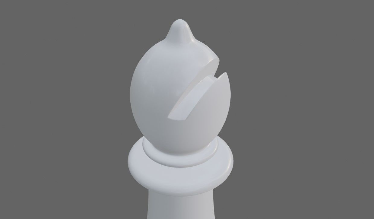 Bishop Chess Game Piece - Bispo Jogo de Xadrez 3D model_1