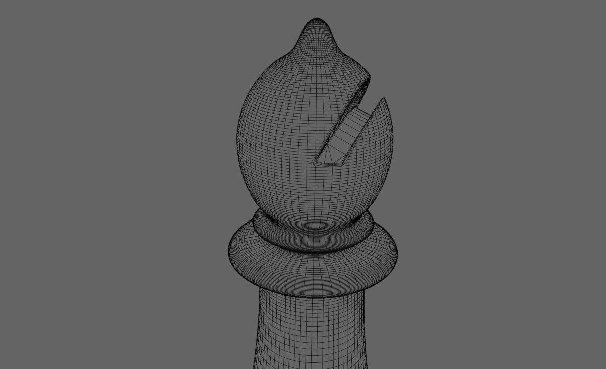 Bishop Chess Game Piece - Bispo Jogo de Xadrez 3D model_19
