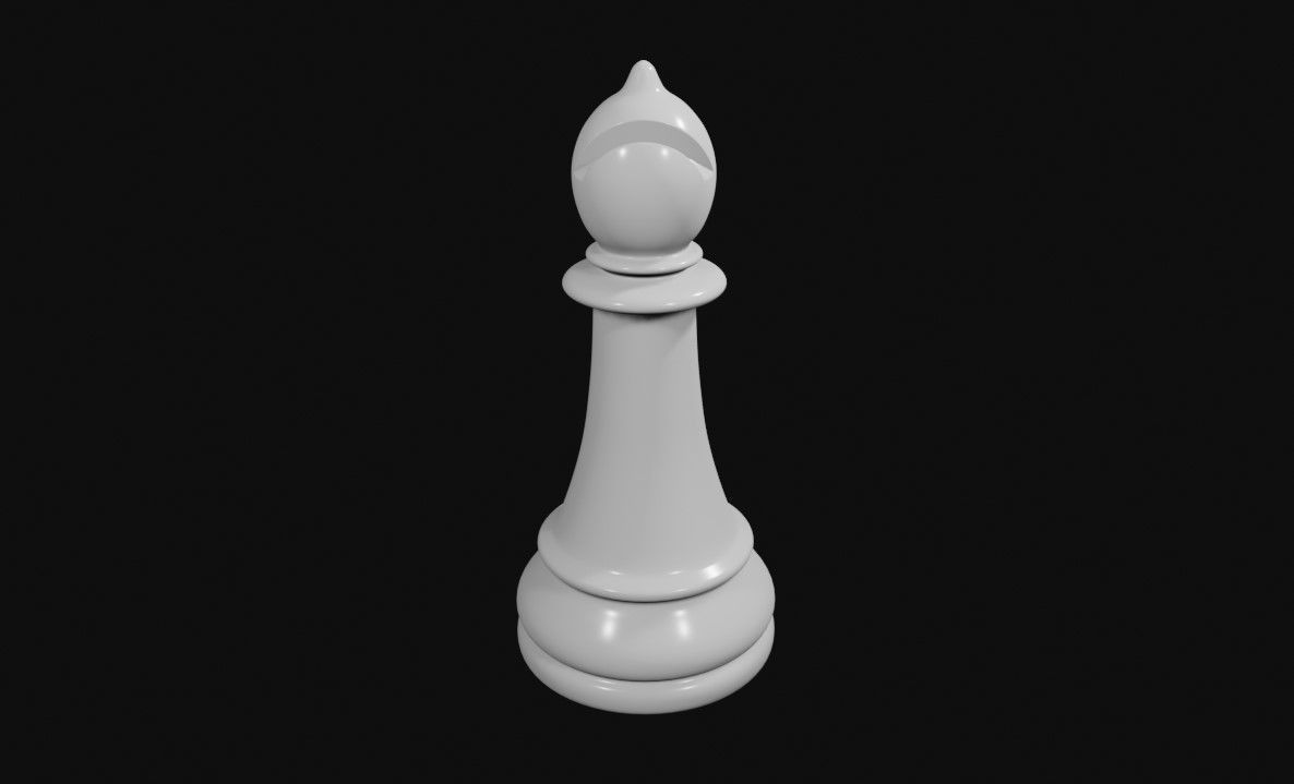 Bishop Chess Game Piece - Bispo Jogo de Xadrez 3D model_3