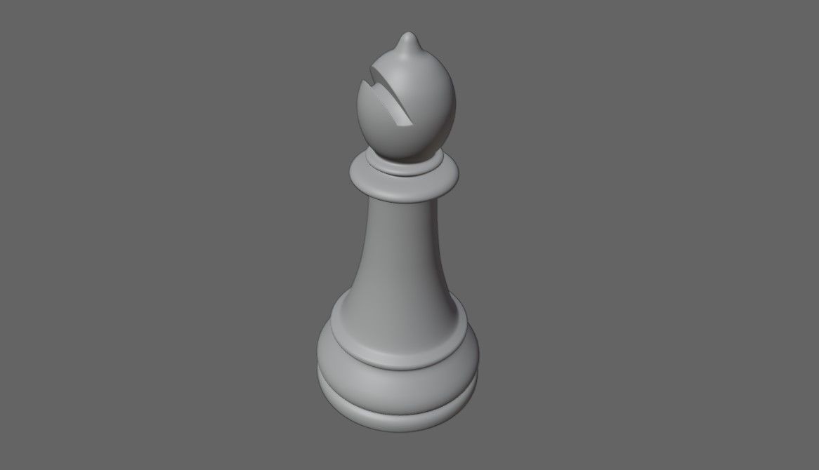 Bishop Chess Game Piece - Bispo Jogo de Xadrez 3D model_14