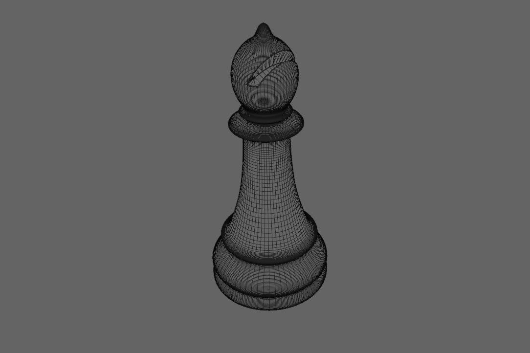 Bishop Chess Game Piece - Bispo Jogo de Xadrez 3D model_18