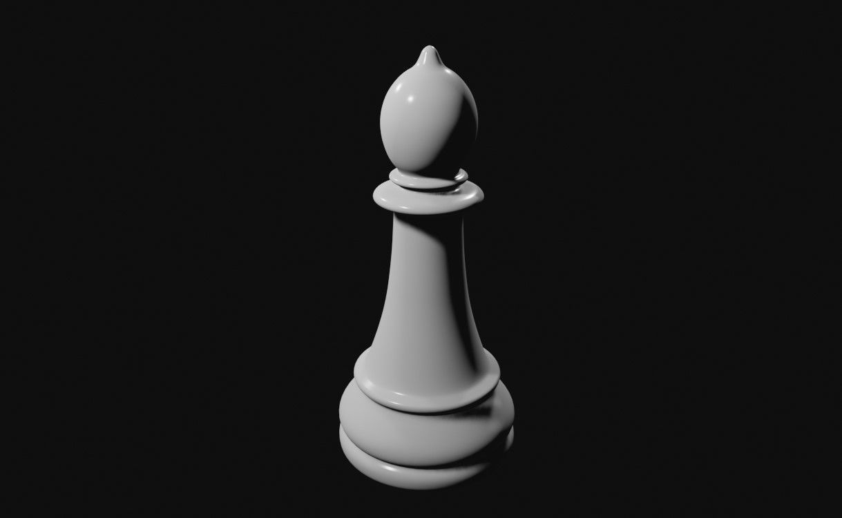 Bishop Chess Game Piece - Bispo Jogo de Xadrez 3D model_8
