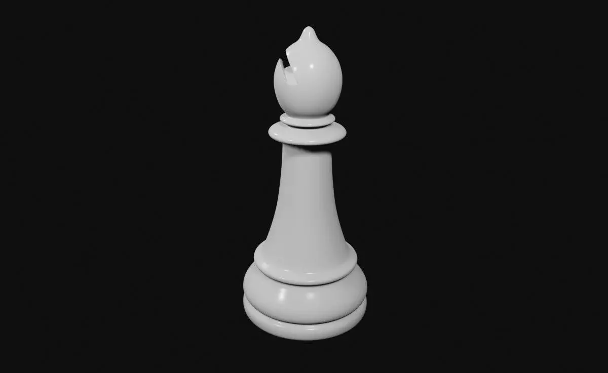 Bishop Chess Game Piece - Bispo Jogo de Xadrez 3D model_0