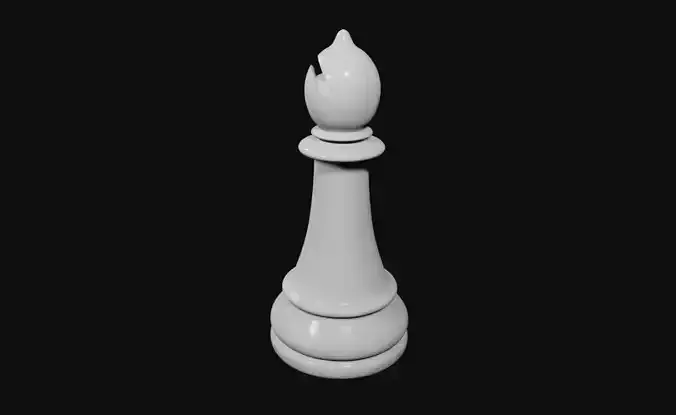 Bishop Chess Game Piece - Bispo Jogo de Xadrez 3D model