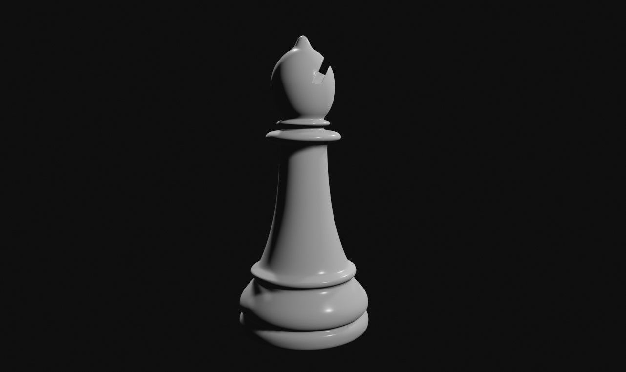 Bishop Chess Game Piece - Bispo Jogo de Xadrez 3D model_7