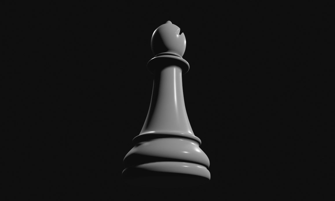 Bishop Chess Game Piece - Bispo Jogo de Xadrez 3D model_9
