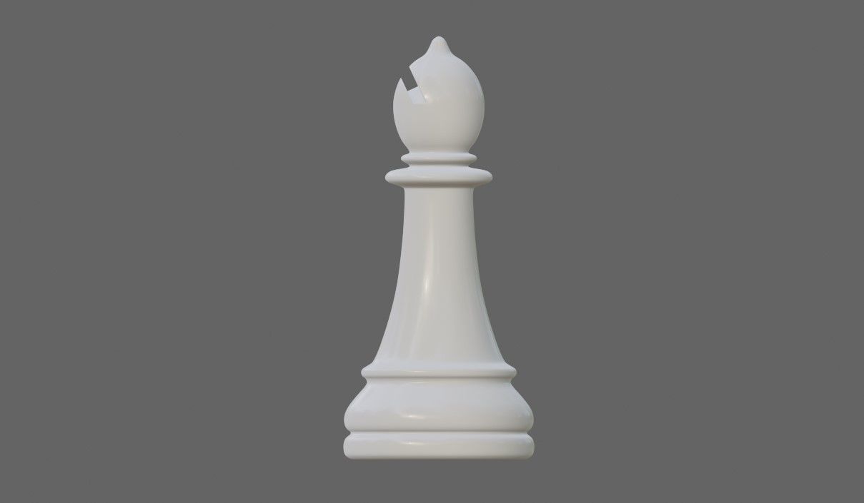 Bishop Chess Game Piece - Bispo Jogo de Xadrez 3D model_16