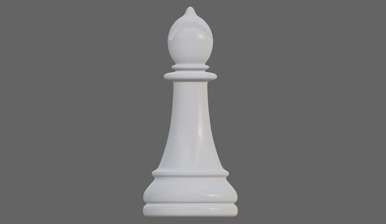 Bishop Chess Game Piece - Bispo Jogo de Xadrez 3D model_13