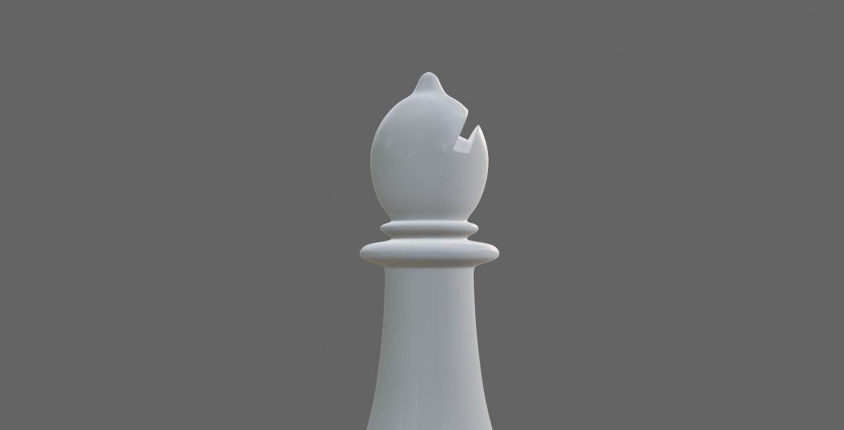 Bishop Chess Game Piece - Bispo Jogo de Xadrez 3D model_10