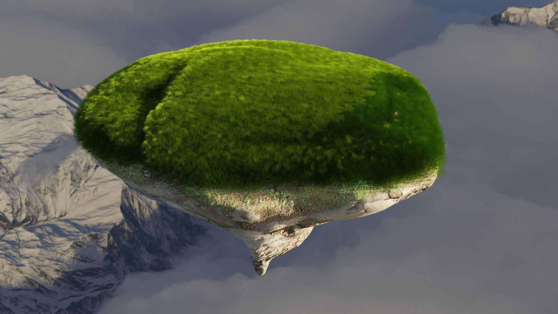 Floating Island 3D model_2