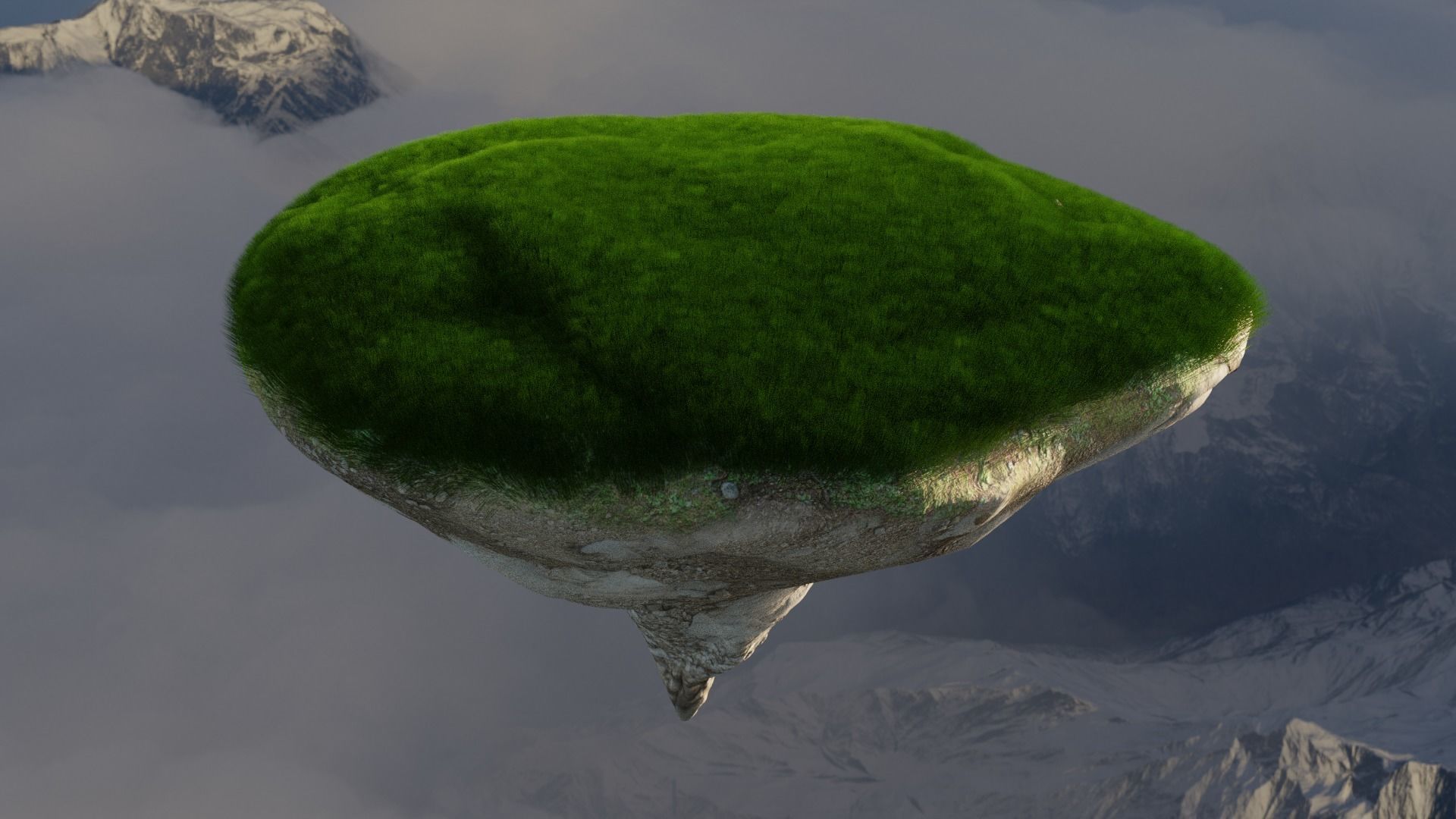 Floating Island 3D model_5