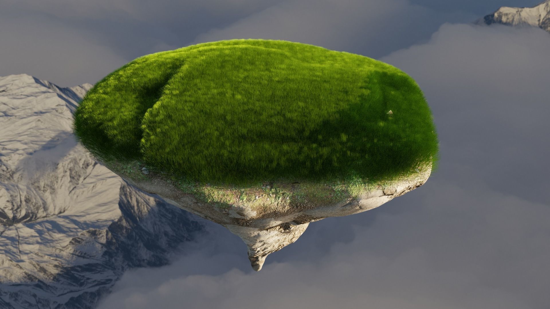 Floating Island 3D model_1