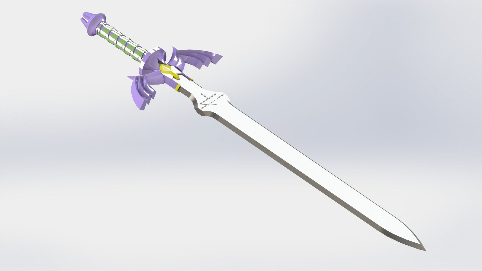 MASTER SWORD KEYCHAIN 3D model 3D printable CGTrader