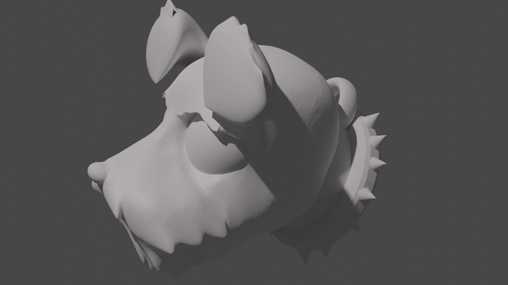 DOG KEYCHAIN SCHNAUZER 3D print model_1