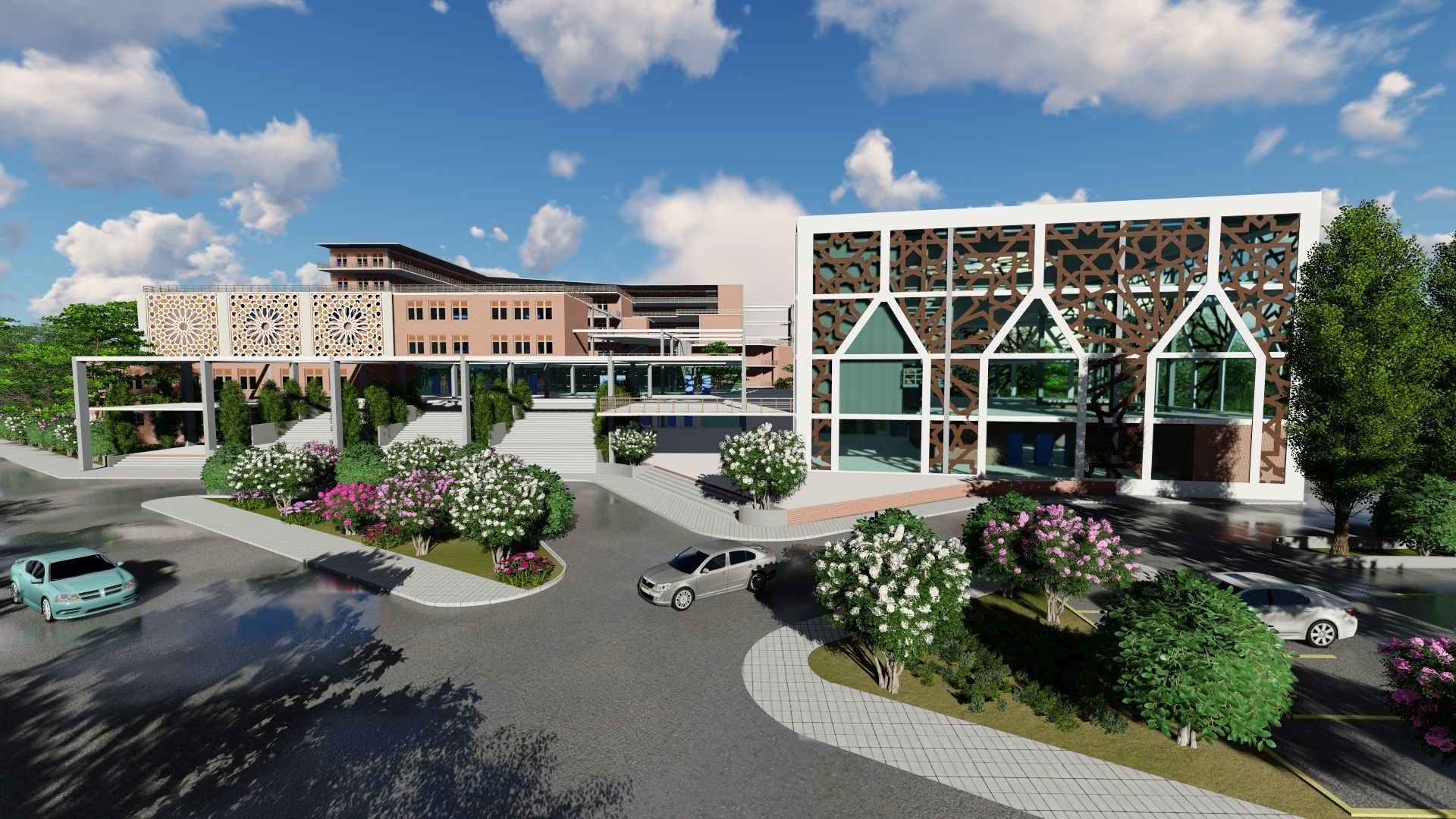 Modern Islamic Complex 3D model_5