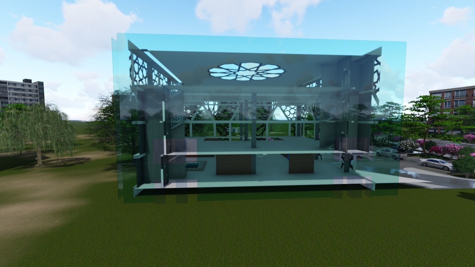 Modern Islamic Complex 3D model_6