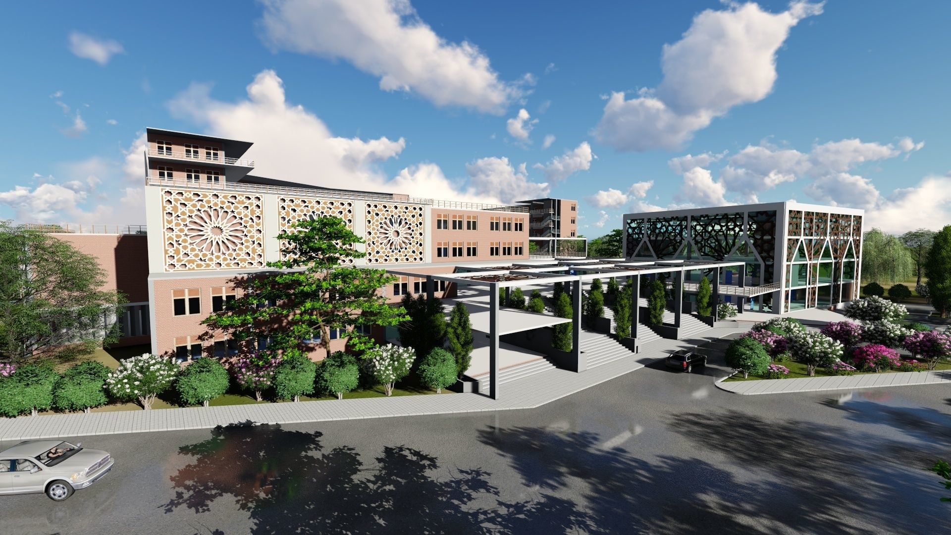 Modern Islamic Complex 3D model_3