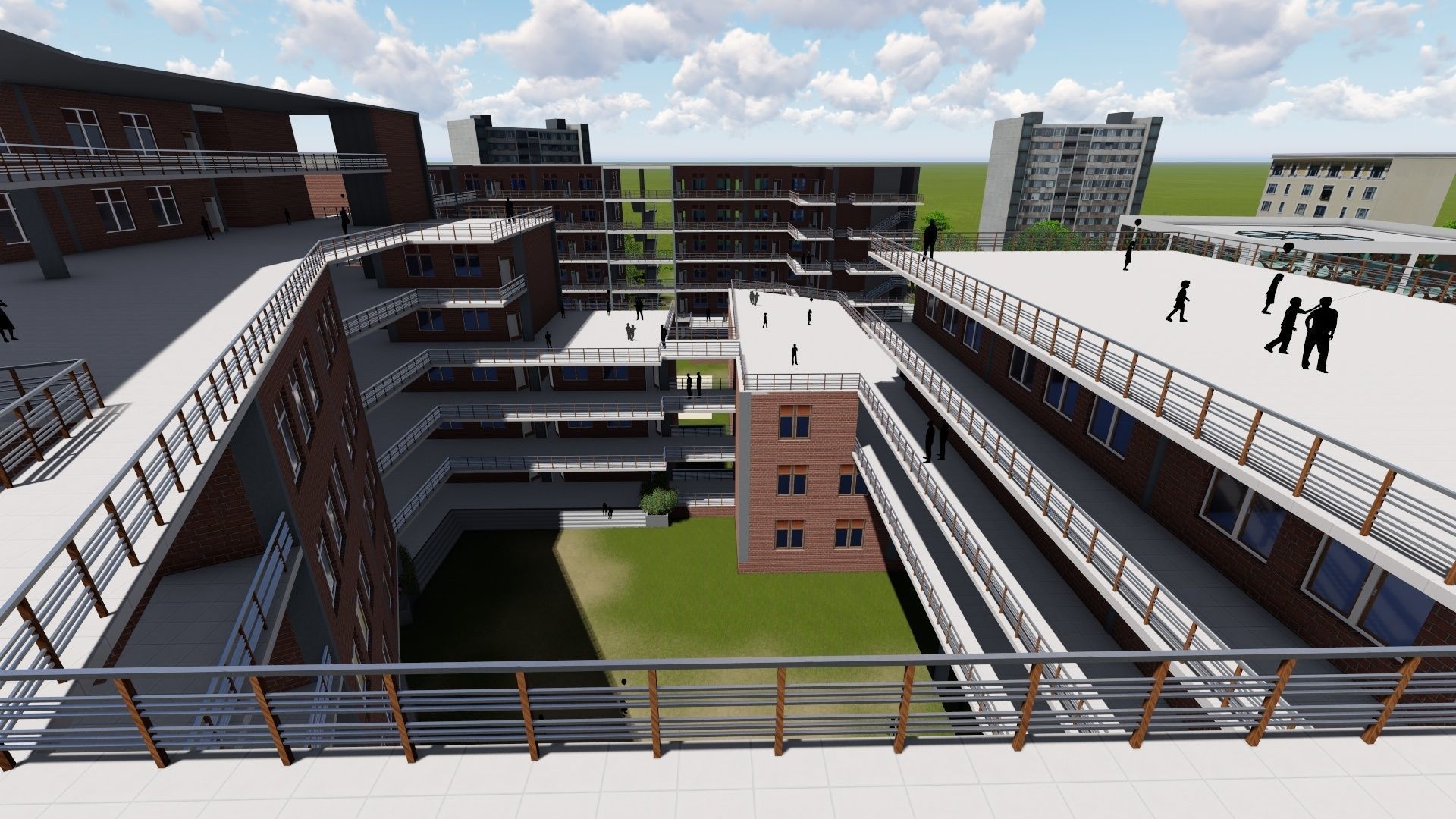 Modern Islamic Complex 3D model_11