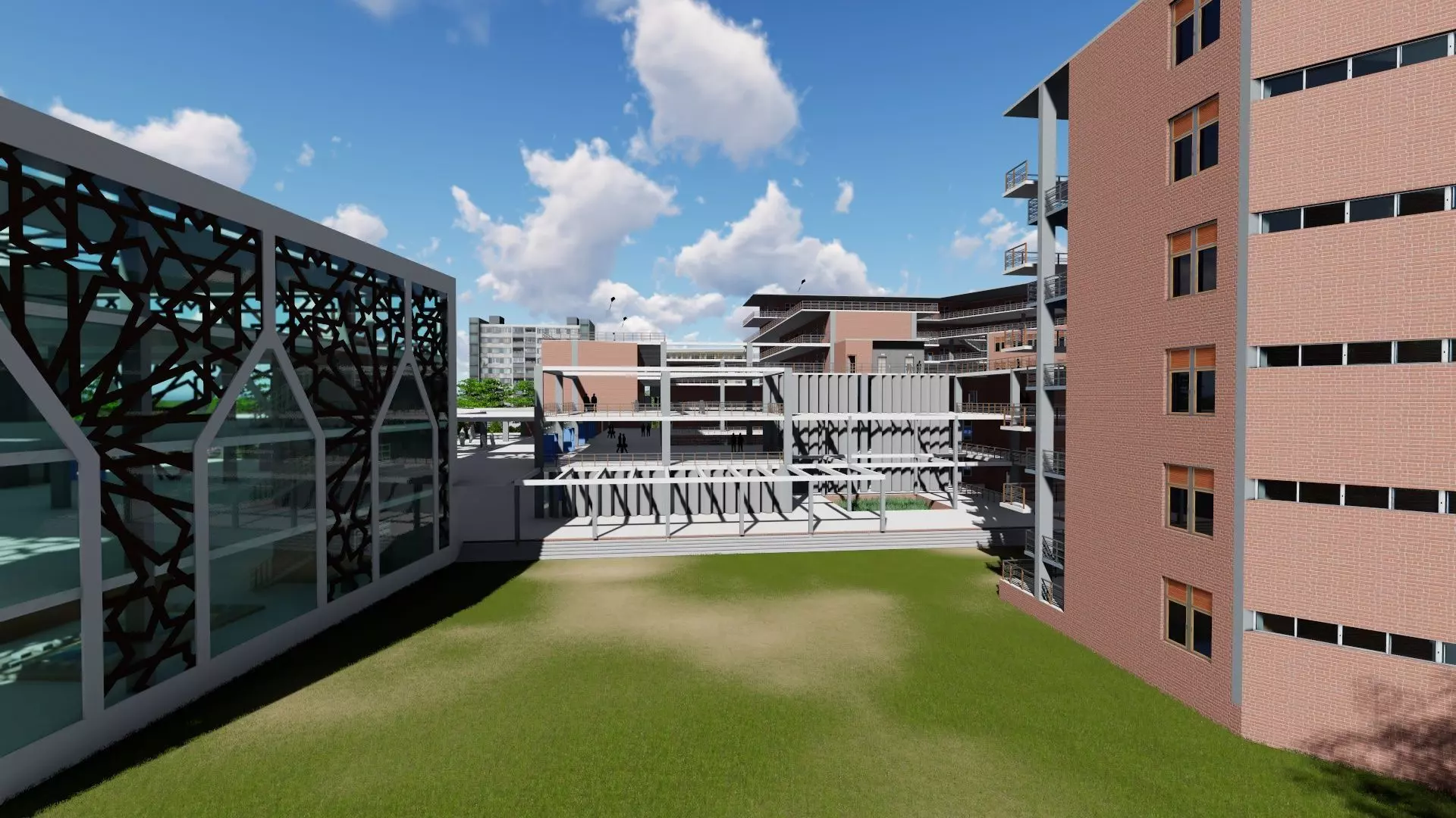 Modern Islamic Complex 3D model_0