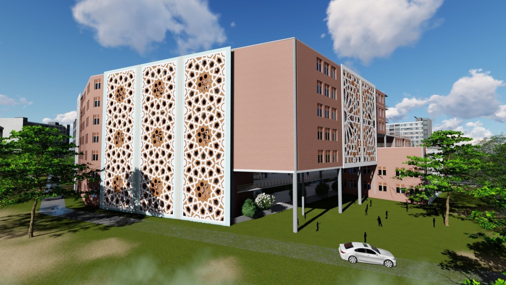 Modern Islamic Complex 3D model_8