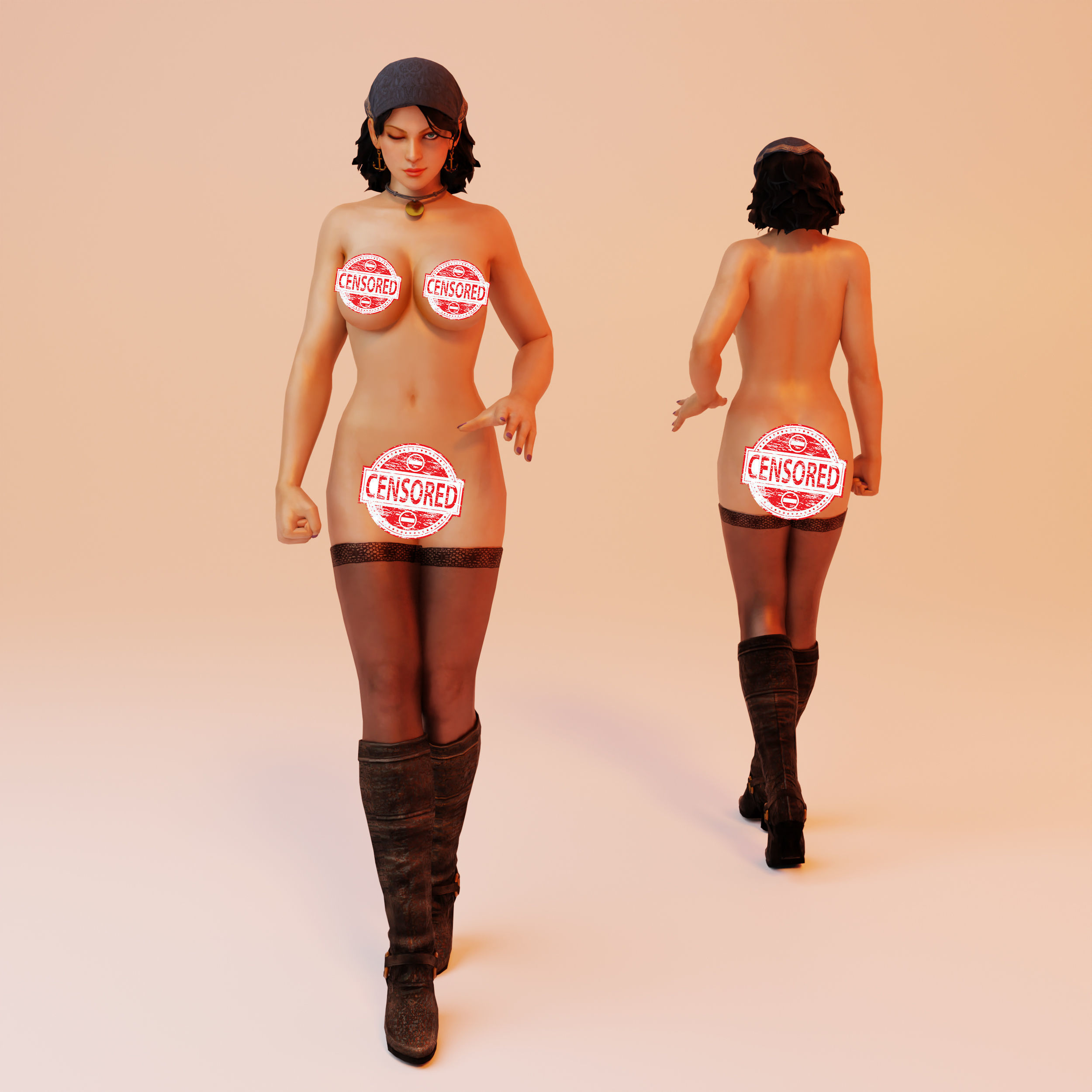 Pirate Queen 3D model_3