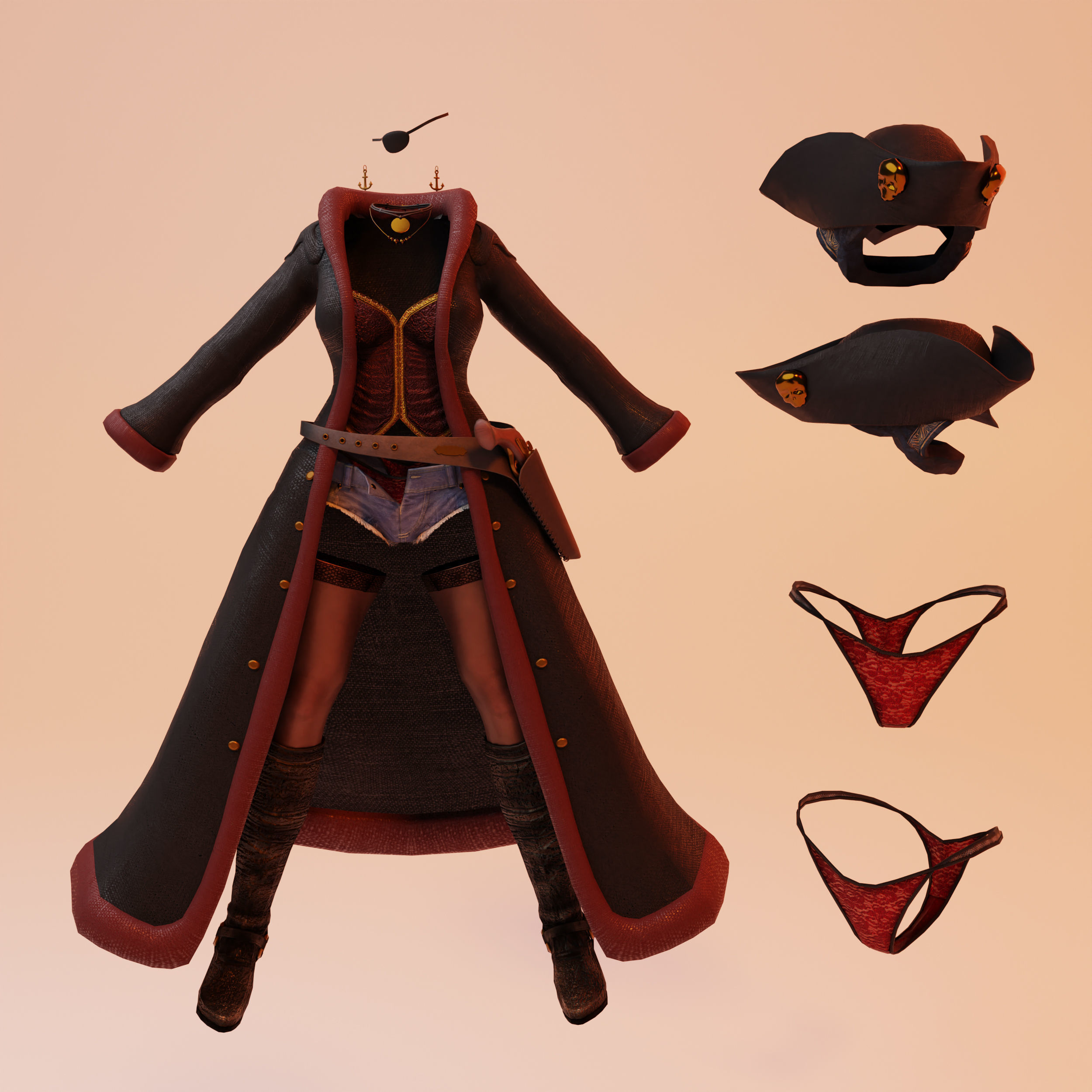 Pirate Queen 3D model_6
