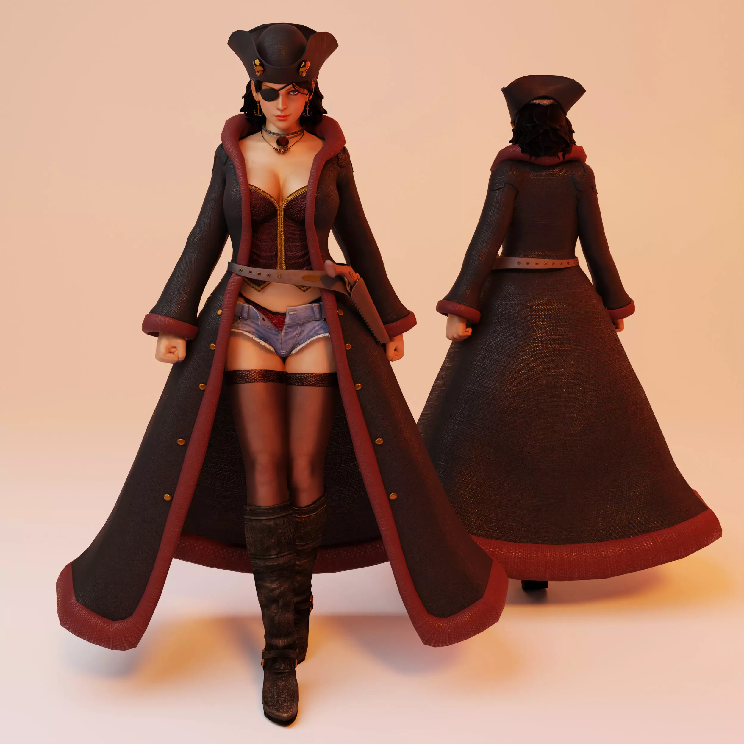 Pirate Queen 3D model_0