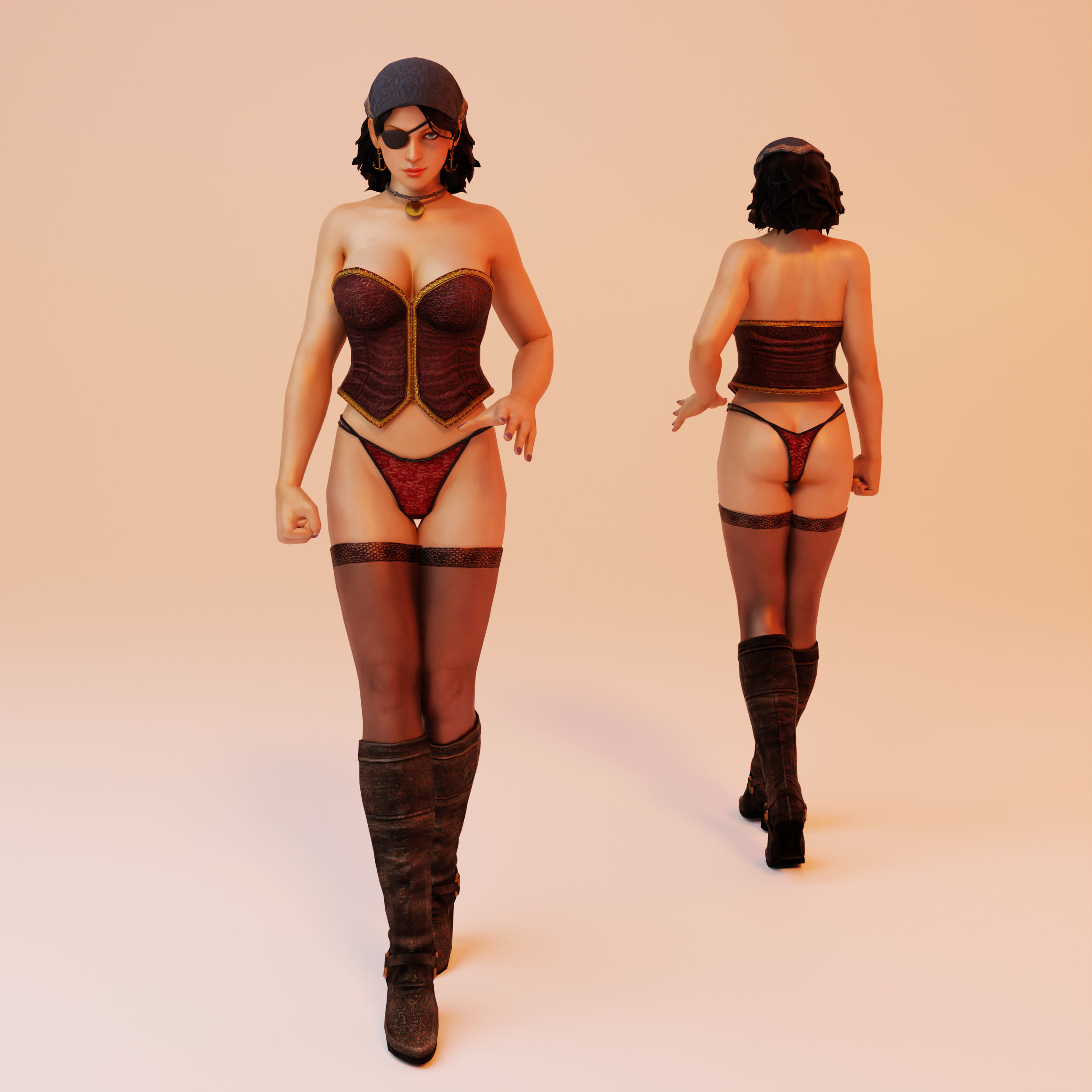 Pirate Queen 3D model_2