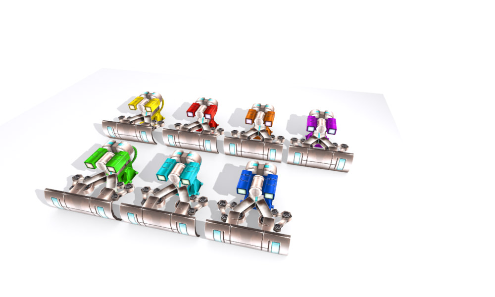 Future gunner collection Low-poly 3D model_31