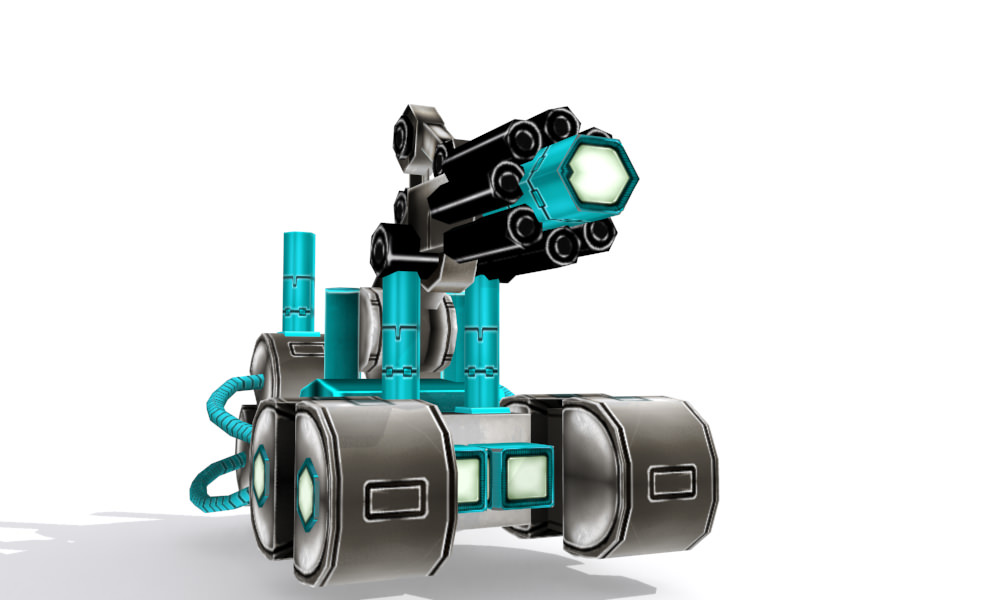 Future gunner collection Low-poly 3D model_13