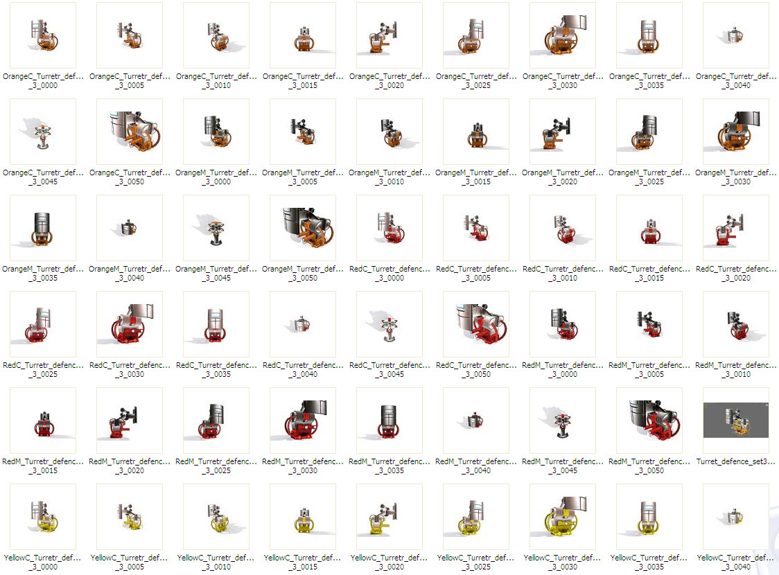 Future gunner collection Low-poly 3D model_44