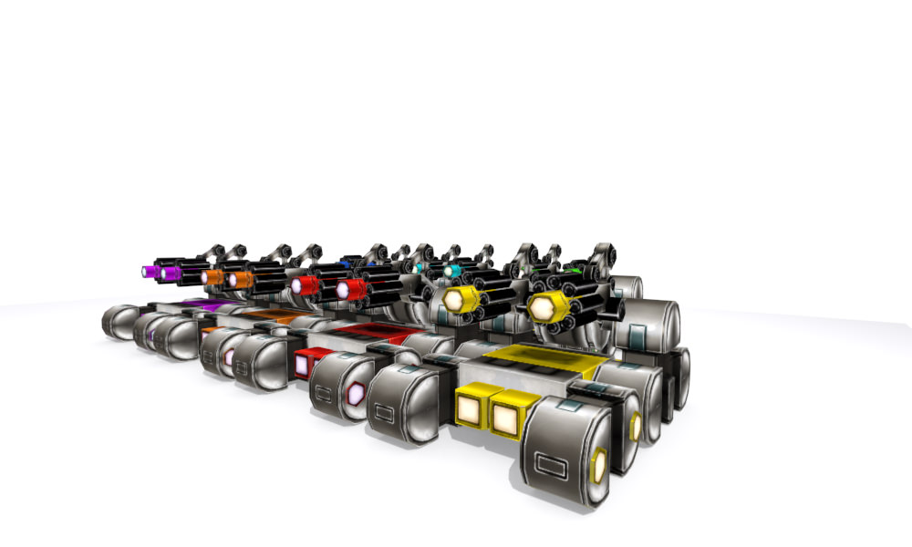 Future gunner collection Low-poly 3D model_29