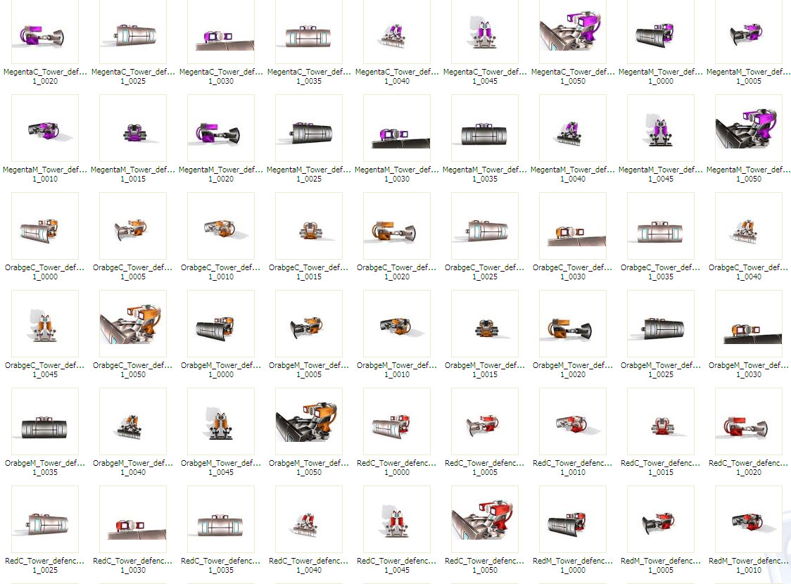 Future gunner collection Low-poly 3D model_43