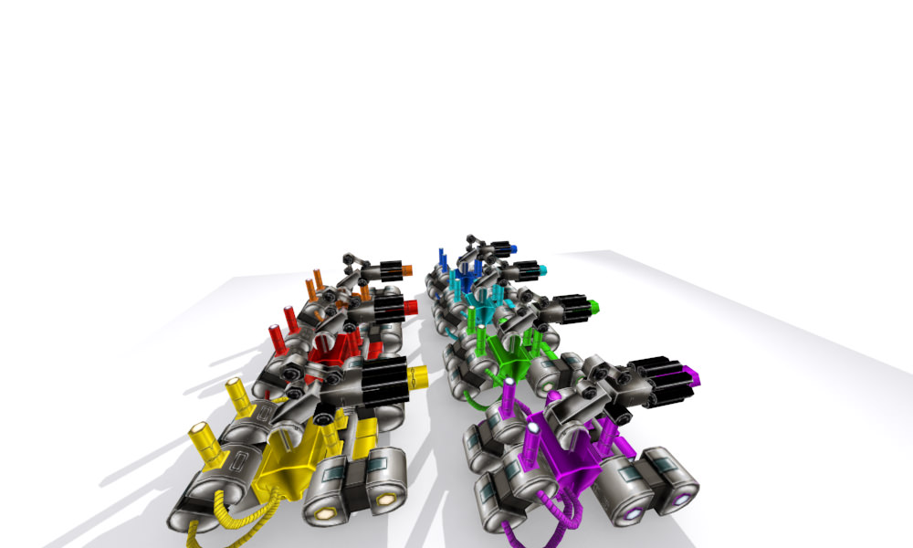 Future gunner collection Low-poly 3D model_5